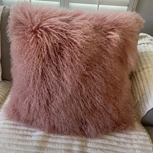 west elm Mongolian Lamb Pillow Cover in Rosette